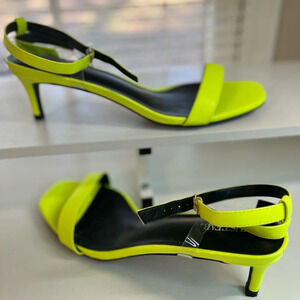 JustFab Women dress sandals Neon Yellow size 11